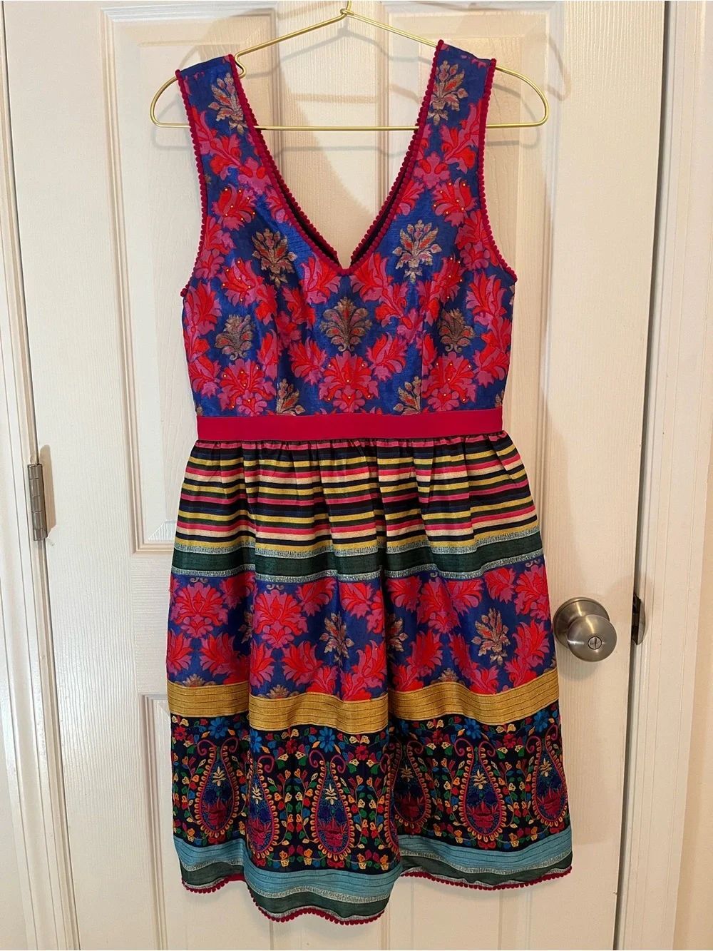 Anthropologie Payal Jain Sleeveless Embellished Fit & Flare Dress - Picture 3 of 11